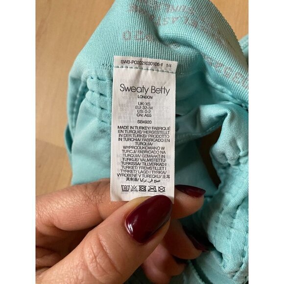 Sweaty Betty "Stamina" sports bra size Xsmall BNWOT Alpine blue - Picture 7 of 7